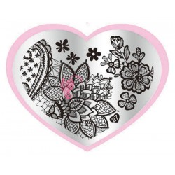 Matrita de Unghii din metal inima 7,1x5,6cm Heart 27